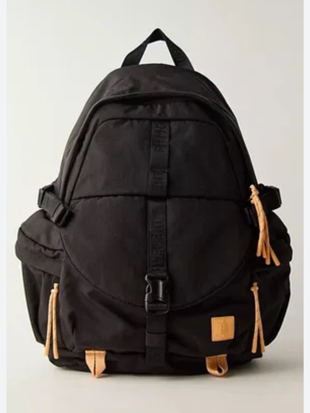 Free People Black Casual Backpack with Tan Accents